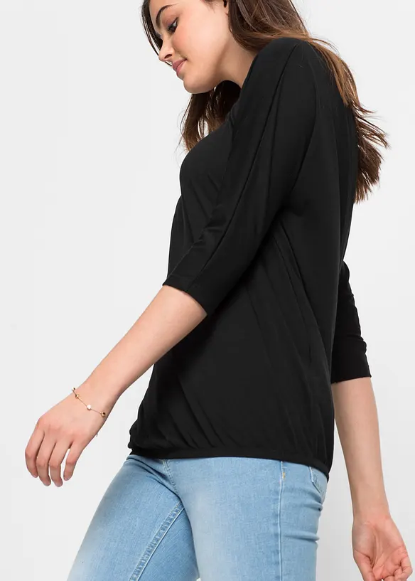 Oversized shirt in een viscosemix, bonprix
