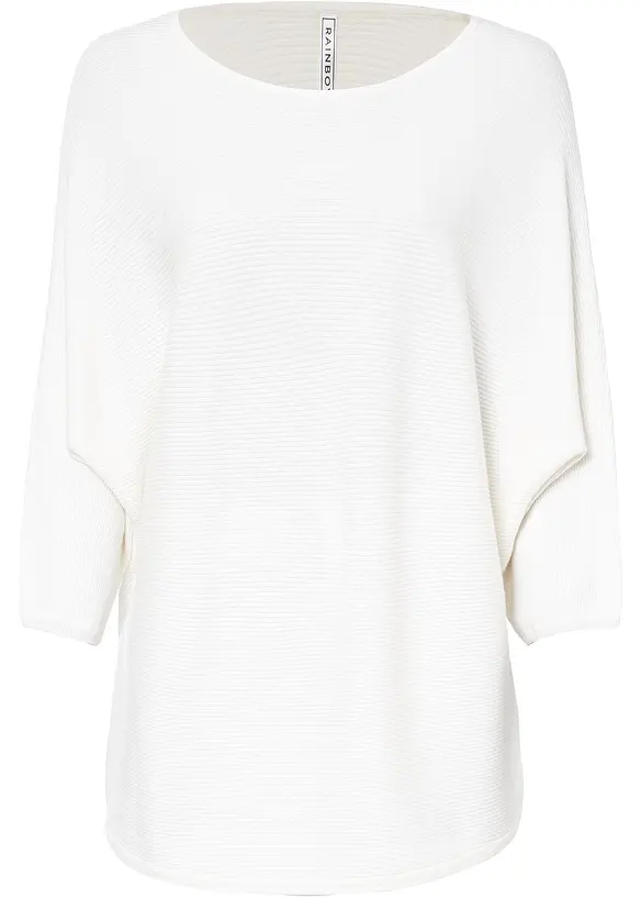 Geribde oversized trui in een viscosemix, bonprix