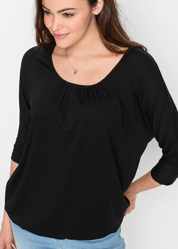 Oversized shirt in een viscosemix, bonprix