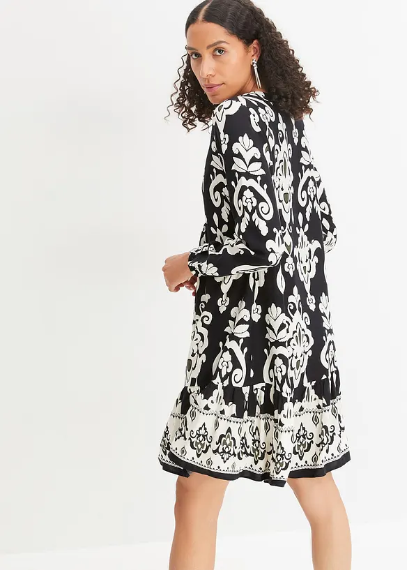 Gedessineerde tuniekjurk van soepele viscose, bonprix