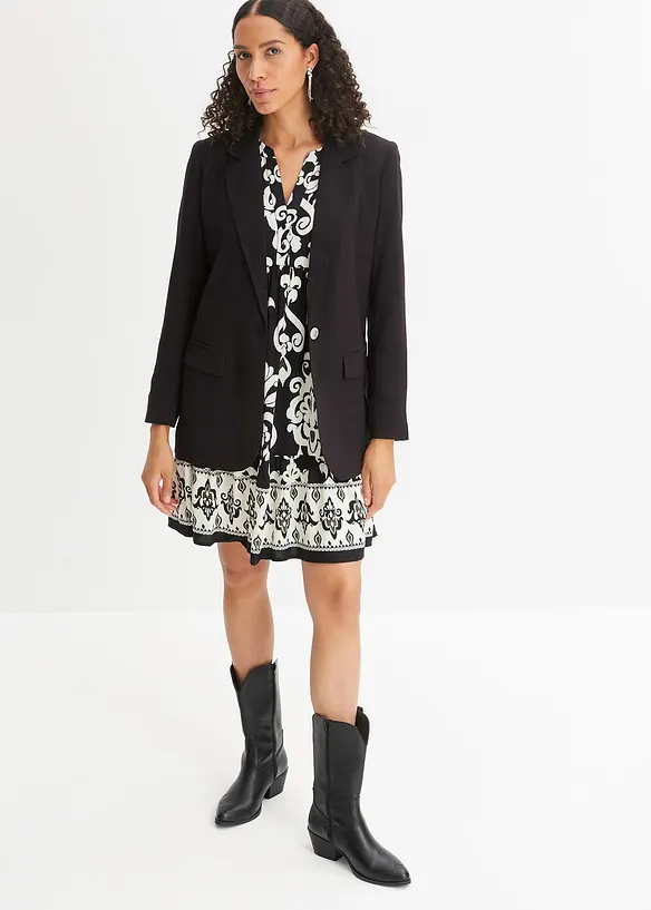 Gedessineerde tuniekjurk van soepele viscose, bonprix