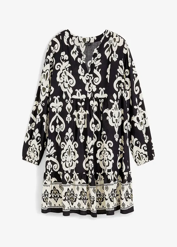 Gedessineerde tuniekjurk van soepele viscose, bonprix