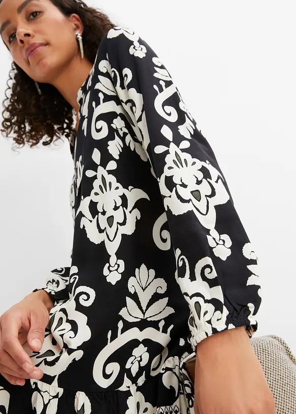 Gedessineerde tuniekjurk van soepele viscose, bonprix