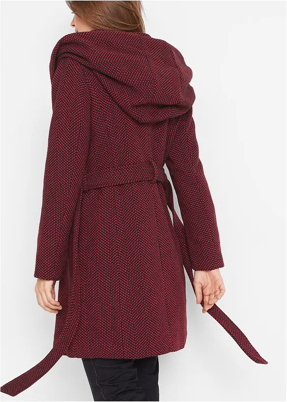 Korte coat met wol, bonprix