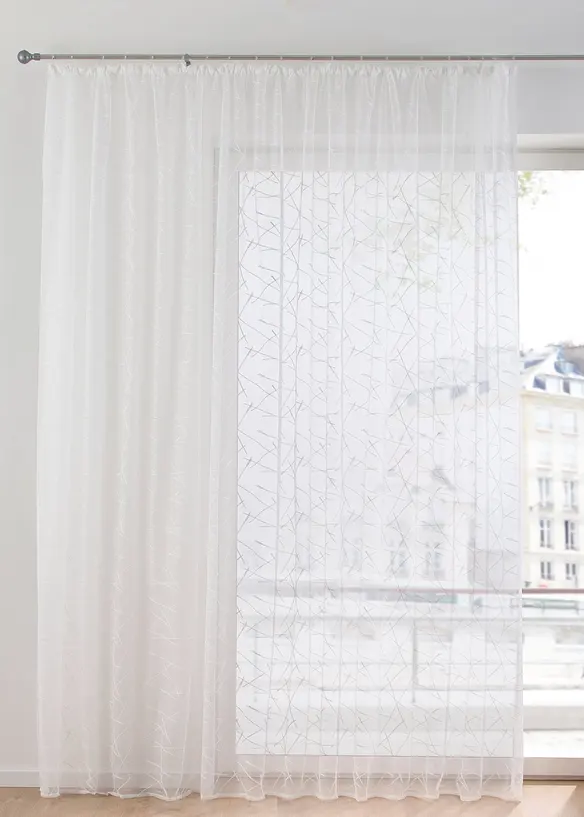 Transparant jacquard gordijn, bonprix