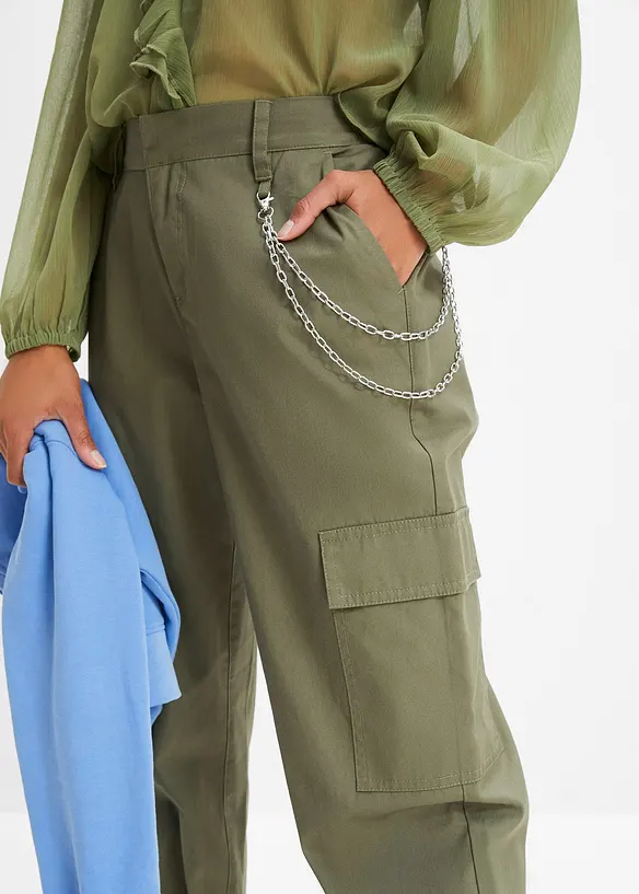 Cargo broek met kettingdetail, RAINBOW