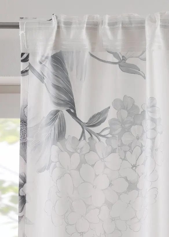 Microvezel gordijn met bloemenprint (1 stuk), bonprix