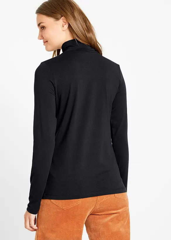 Longsleeve met col in een katoenmix (set van 2), bonprix