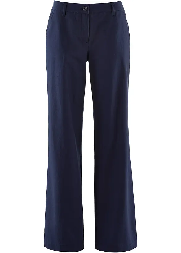 Geweven broek van linnen-katoenmix, bonprix