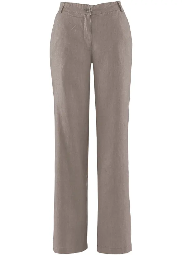 Geweven broek van linnen-katoenmix, bonprix