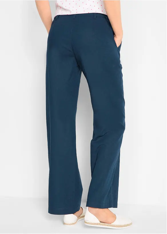 Geweven broek van linnen-katoenmix, bonprix