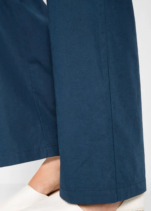 Geweven broek van linnen-katoenmix, bonprix