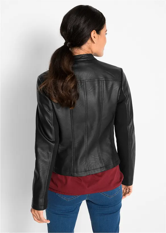Imitatieleren jas van pure viscose, bonprix