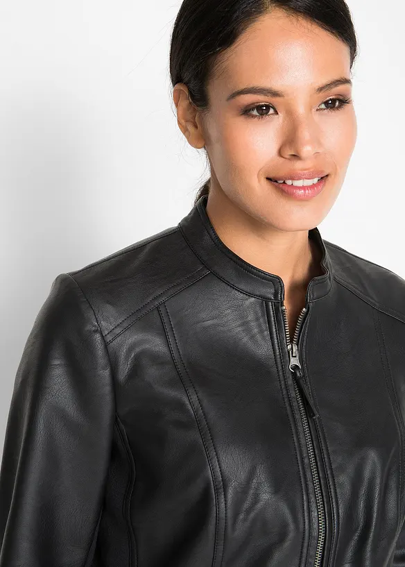 Imitatieleren jas van pure viscose, bonprix