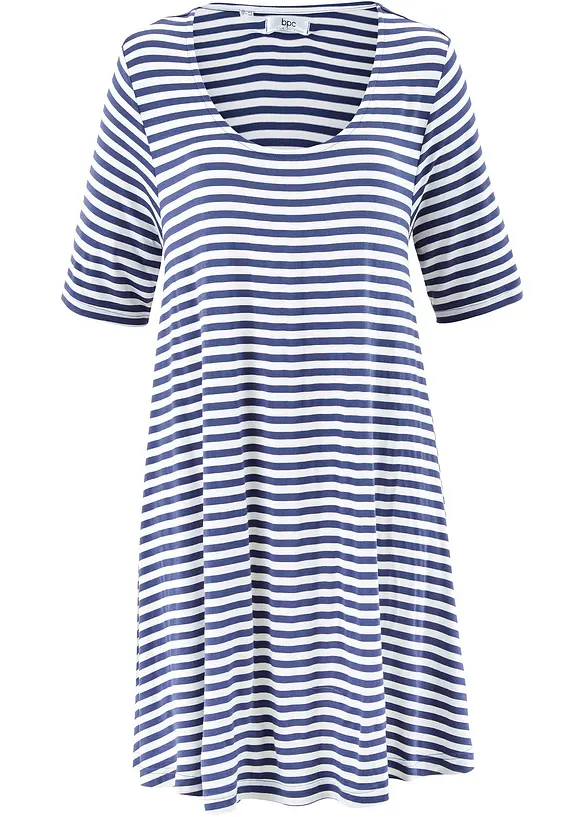 Lange shirt tuniek, korte mouw, bonprix