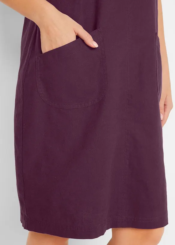 Mini jurk met linnen, bonprix