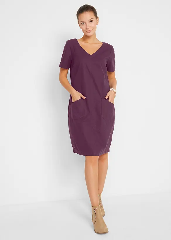 Mini jurk met linnen, bonprix