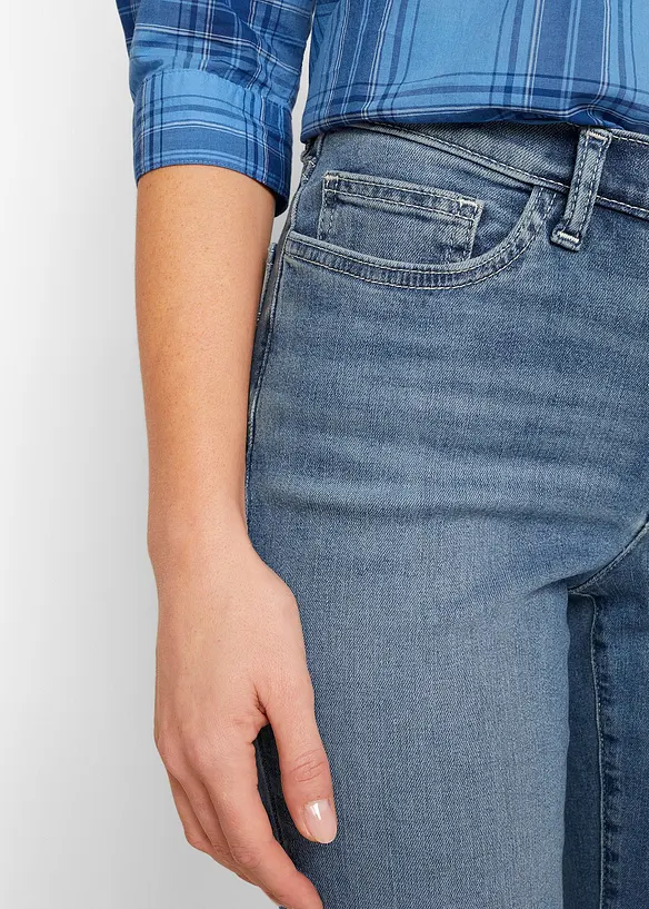 Mid waist jeans met biologisch katoen, bootcut, bonprix