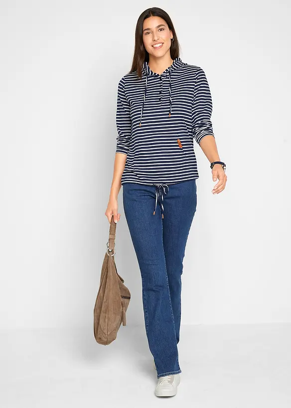 Mid waist jeans met biologisch katoen, bootcut, bonprix