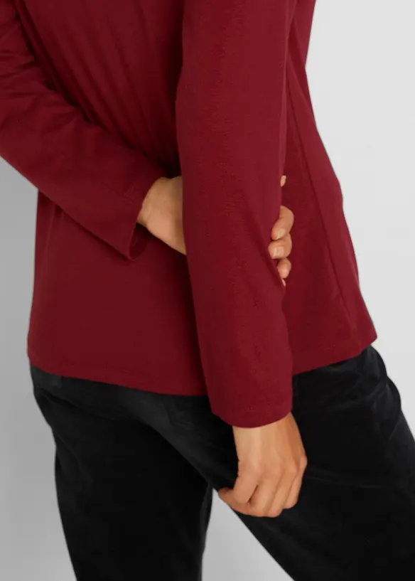 Longsleeve met V-hals (set van 2), bonprix
