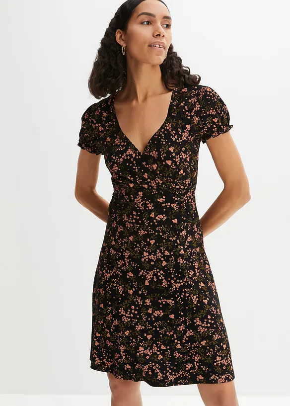 Jurk in een viscosemix, bonprix