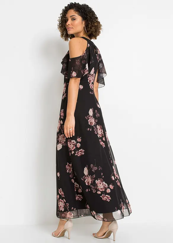 Maxi jurk van mesh, bonprix