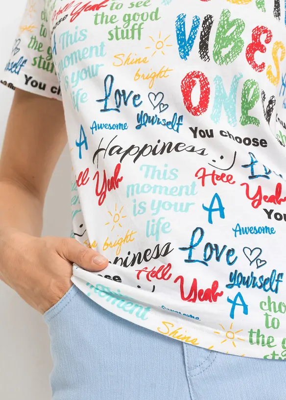 T-shirt in een zachte viscosemix, bonprix