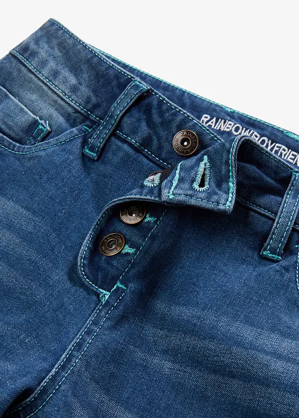 Boyfriend stretch jeans low waist, bonprix