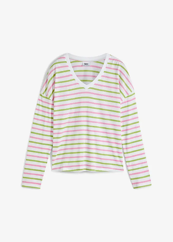 Gestreepte longsleeve van biologisch katoen, bonprix