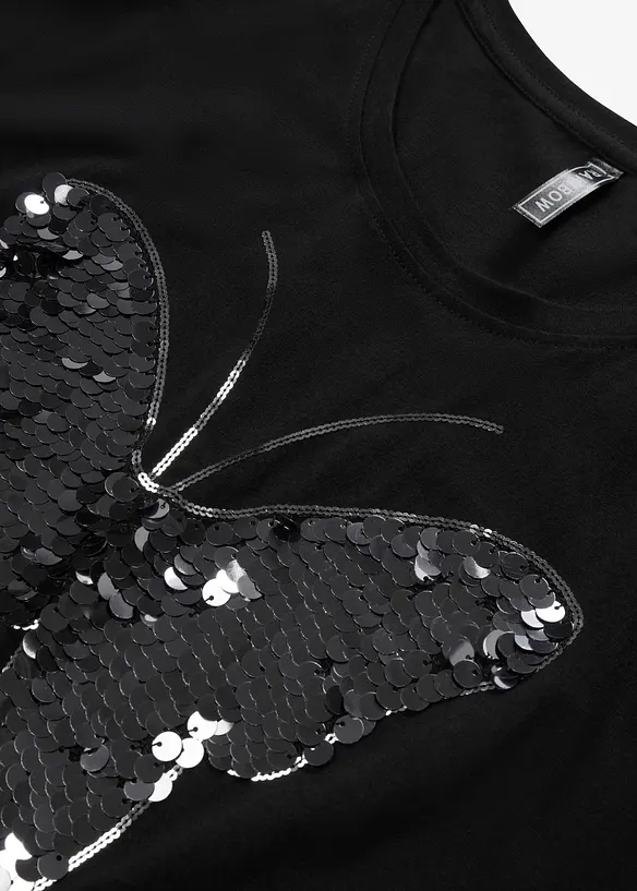 Shirt met pailletten, bonprix