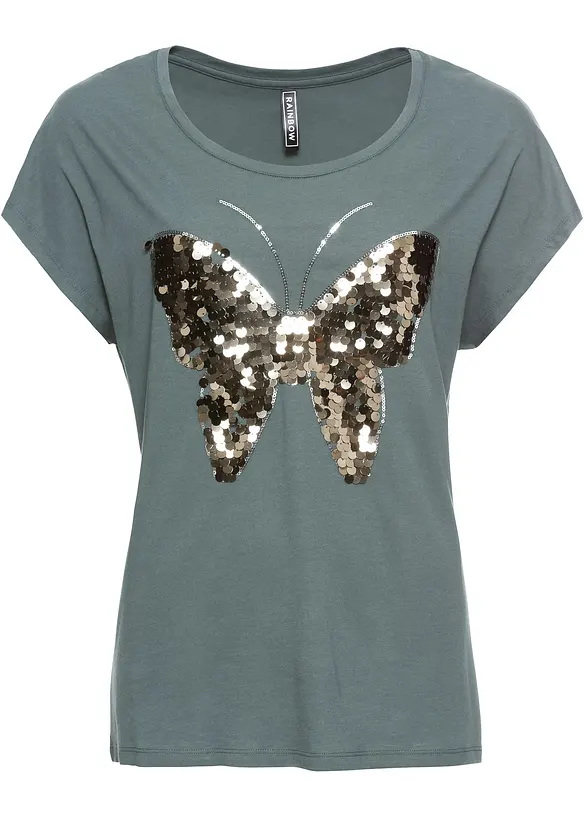 Shirt met pailletten, bonprix