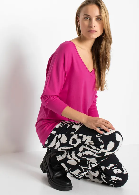 Oversized shirt van soepele viscose, bonprix