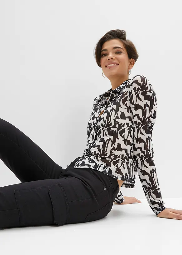 Capri broek van elastische katoenmix, bonprix