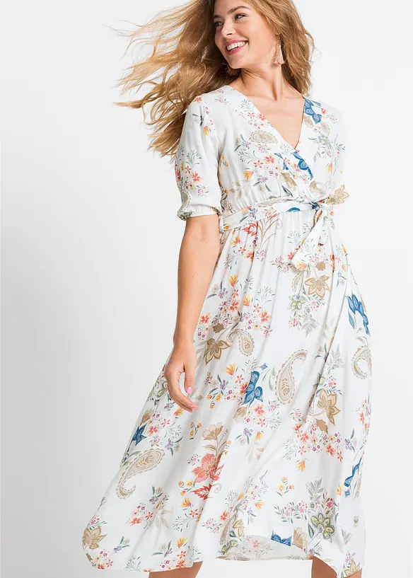 Midi jurk van soepele viscose, bonprix