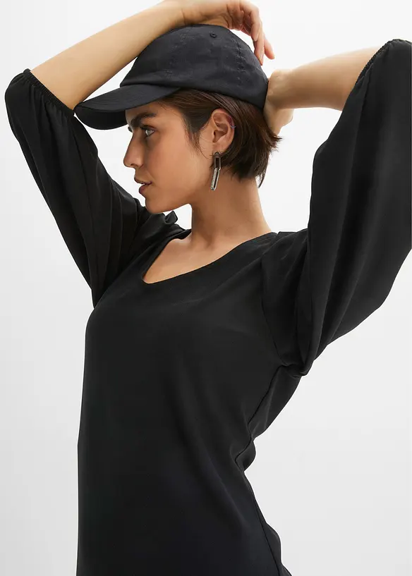 Jersey jurk met volumineuze mouwen, bonprix
