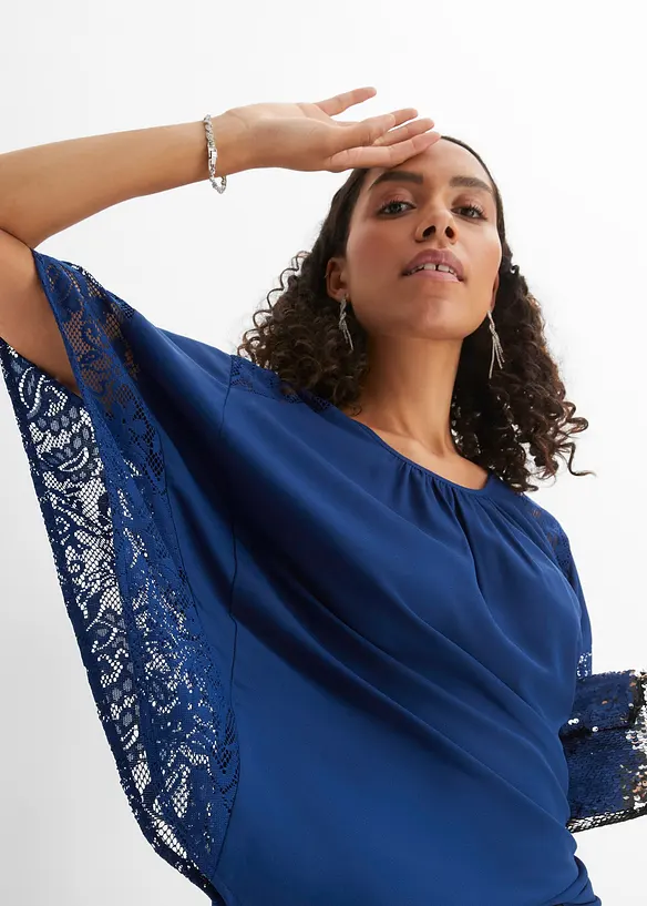 Blouse met kanten details, bonprix