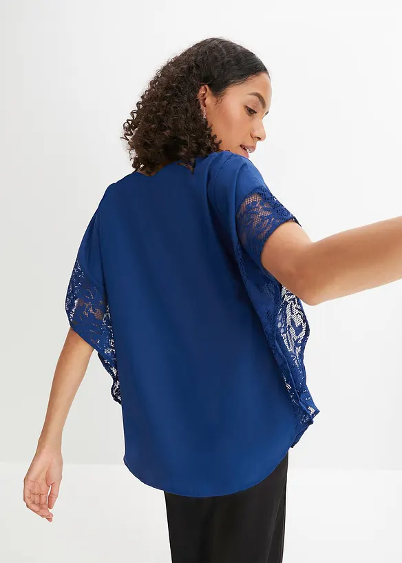 Blouse met kanten details, bonprix