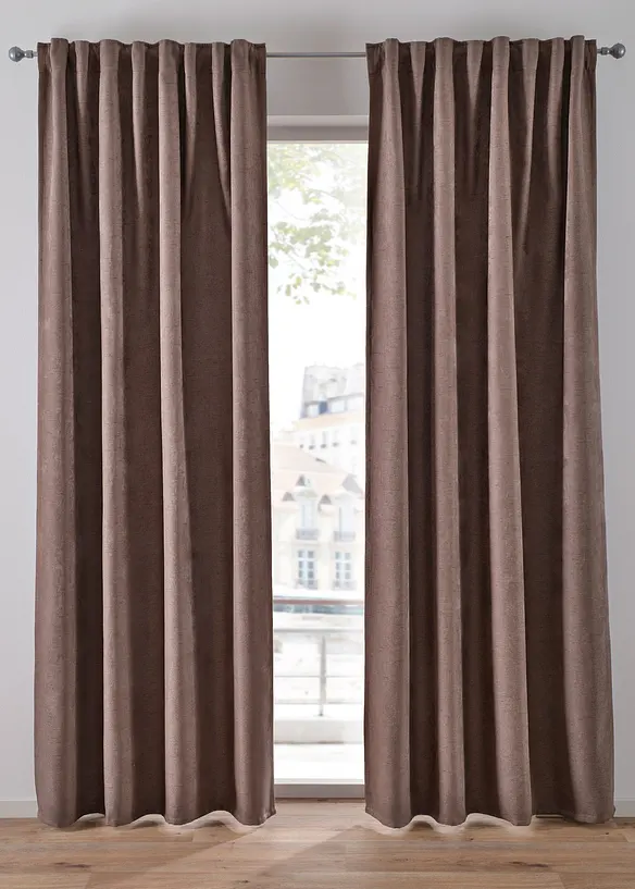 Verduisterend gordijn met lichte structuur (2 stuks), bonprix