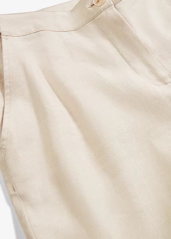 High waist linnen broek van een linnen-viscosemix, bonprix