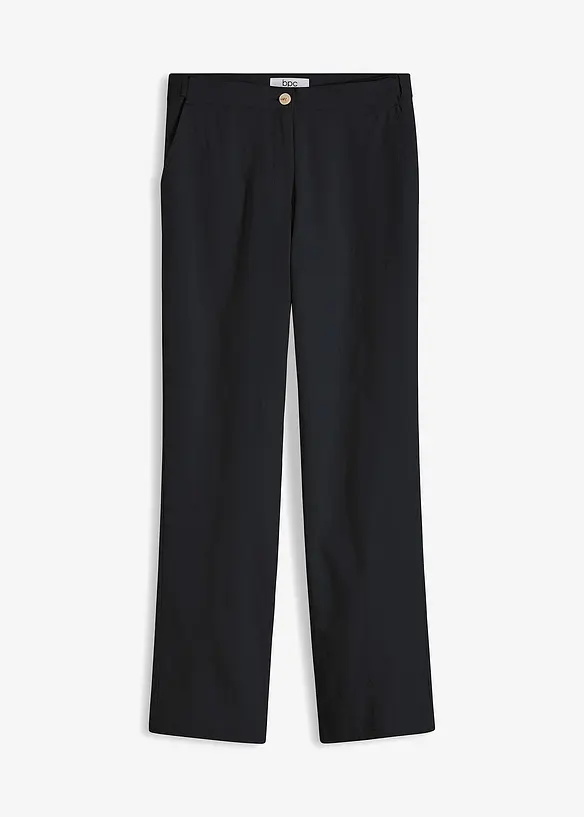 High waist linnen broek van een linnen-viscosemix, bonprix