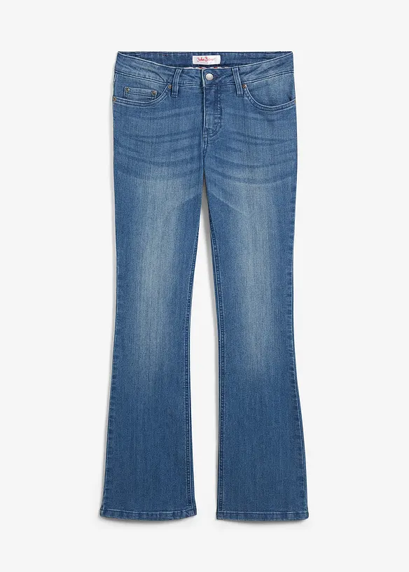 Bootcut stretch jeans, mid waist, bonprix