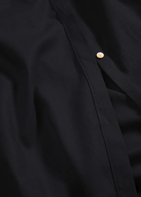 Jurk met zakken in een mix van linnen en viscose, bonprix