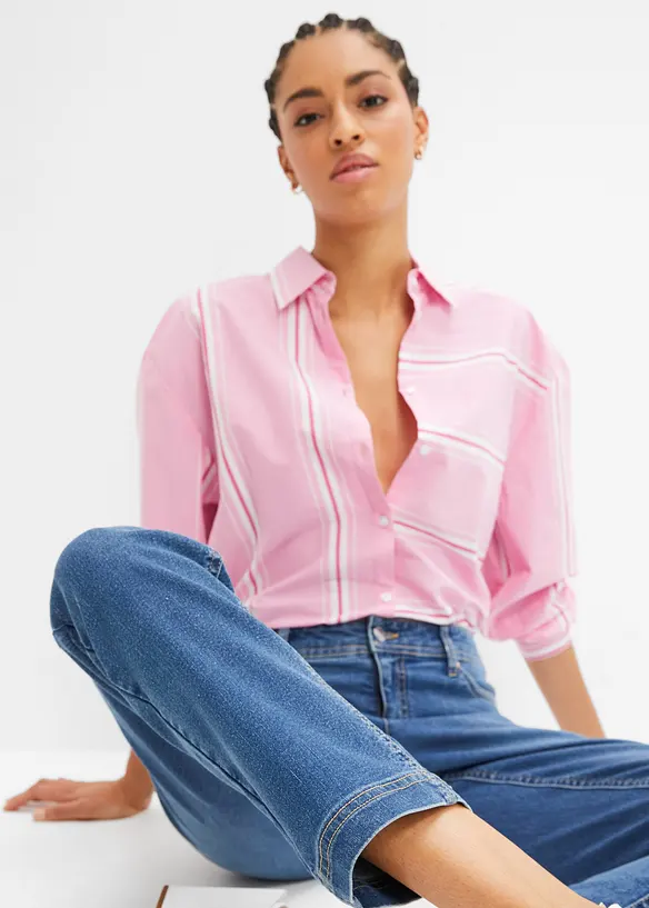 Mid waist stretch jeans, straight, bonprix
