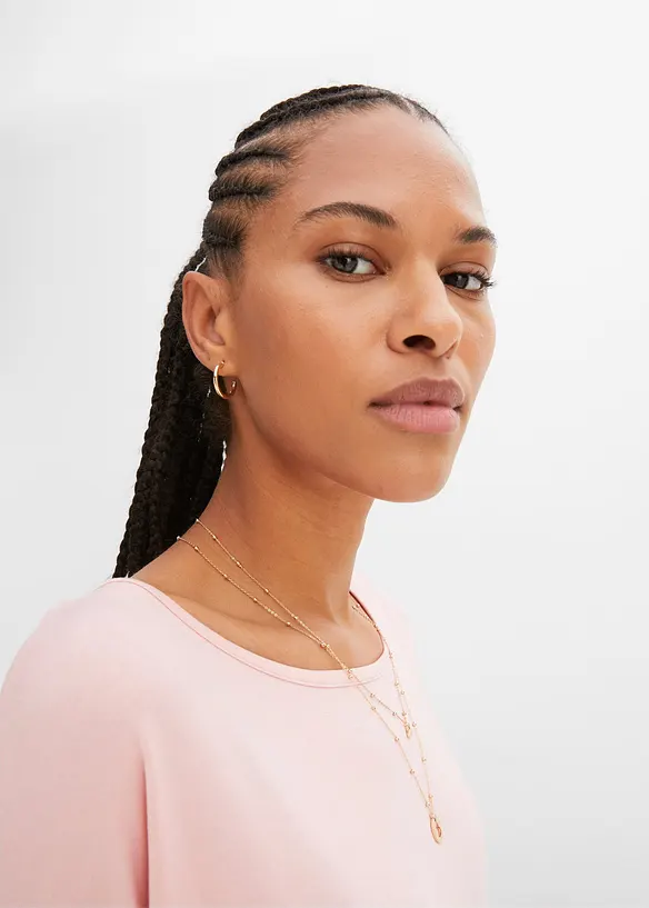 Boxy shirt met boothals, halflange mouw, bonprix