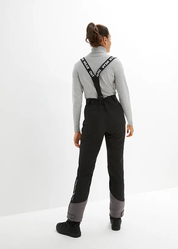 Waterafstotende skibroek van softshell met stretch, straight, bonprix