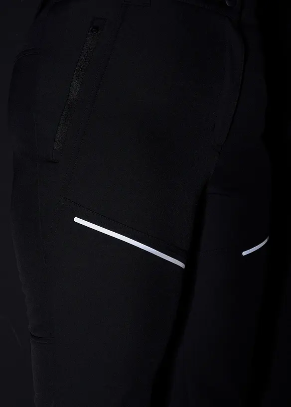 Waterafstotende skibroek van softshell met stretch, straight, bonprix