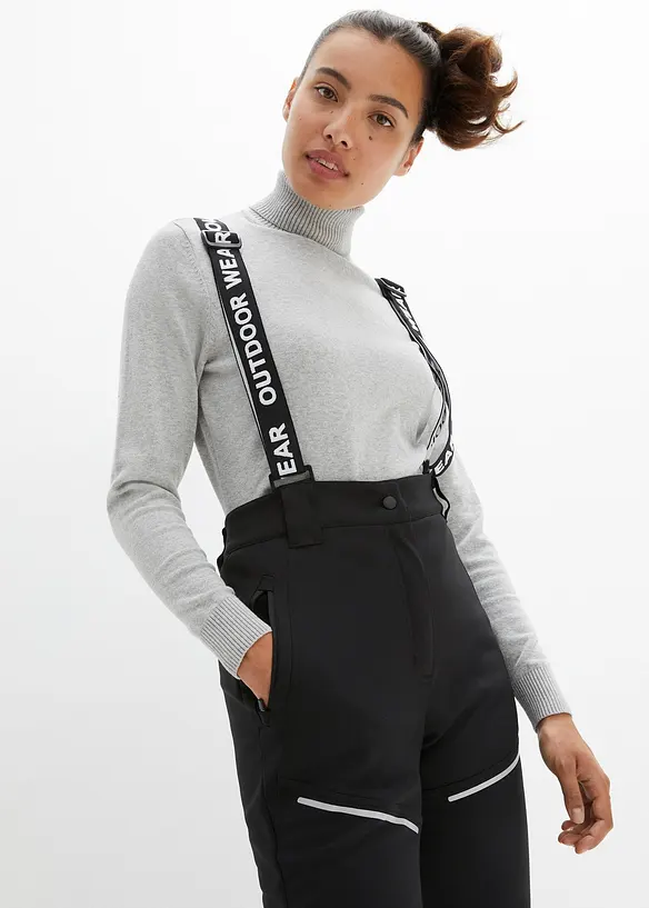 Waterafstotende skibroek van softshell met stretch, straight, bonprix