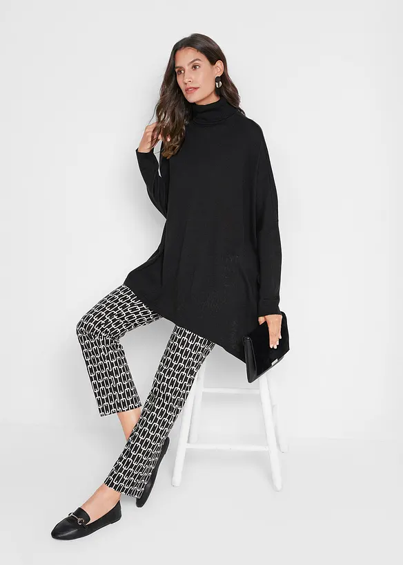 Oversized coltrui poncho met asymmetrische snit, bonprix