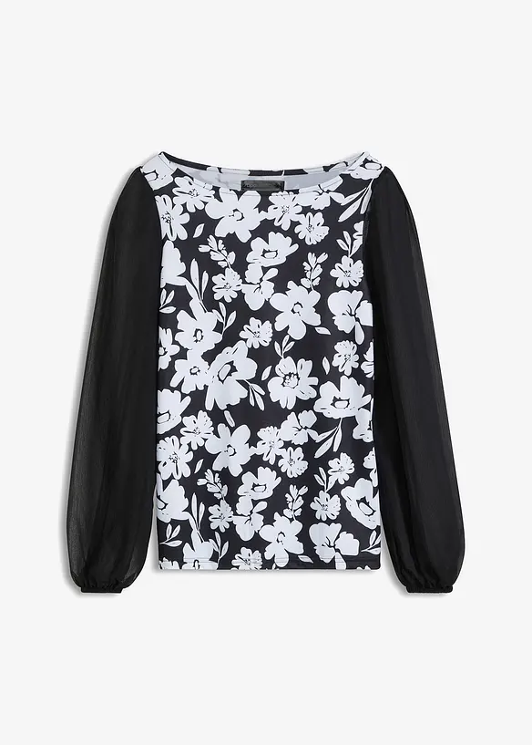 Shirt met chiffon mouwen, bpc selection