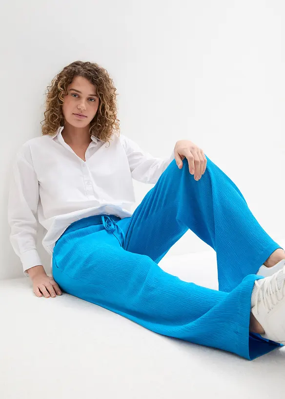 Palazzo broek van pure viscose, bonprix